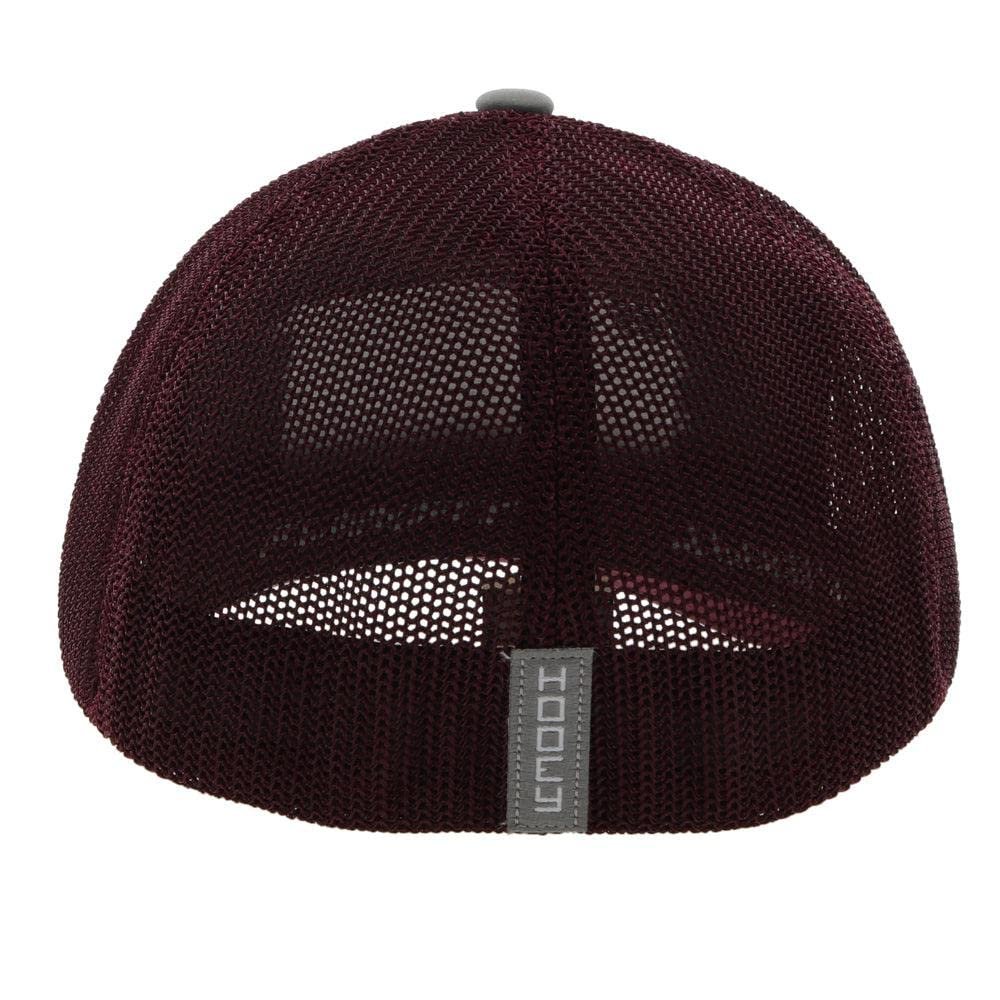 
                  
                    Back of Hooey Grey/Maroon Flexfit Mesh Back Hat
                  
                