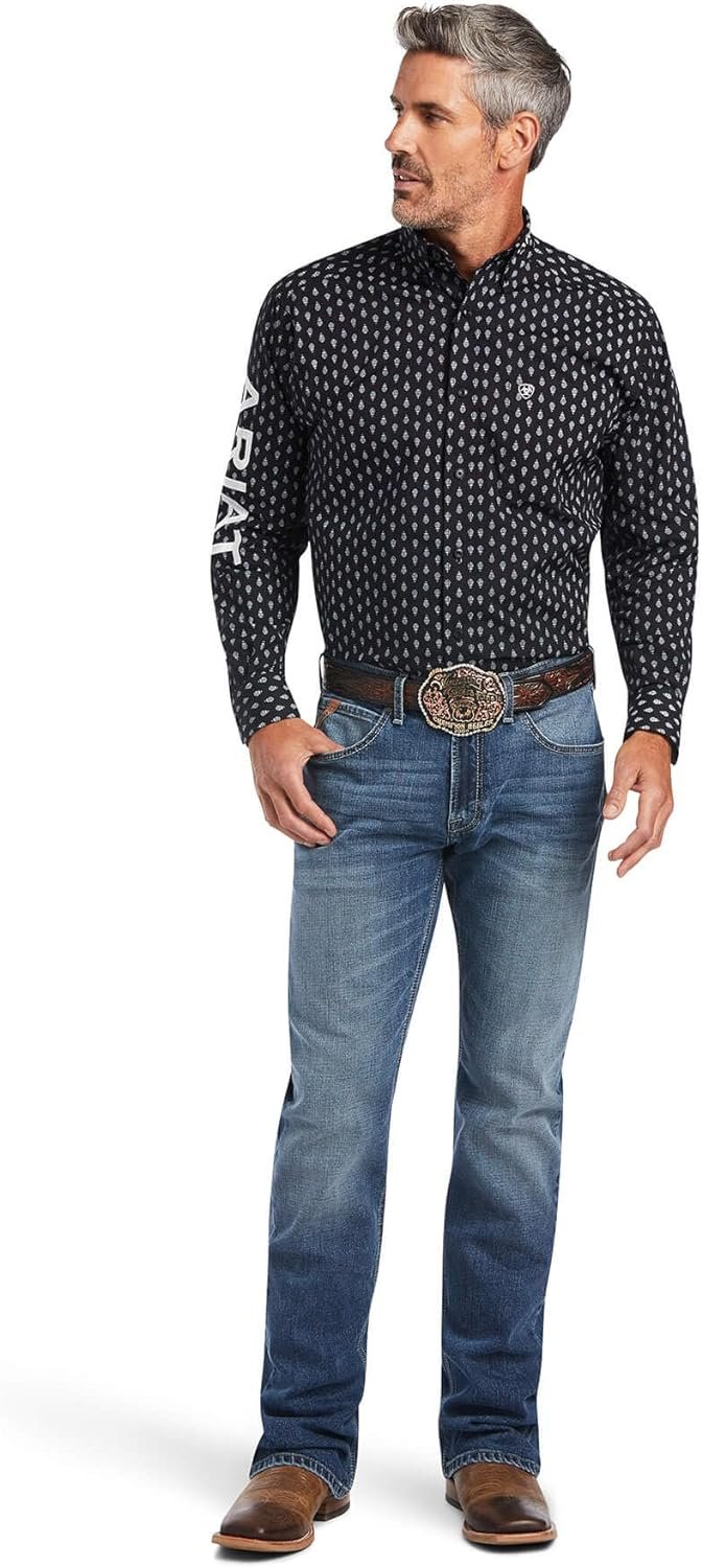 Ariat Men's Team Raine Classic Fit Shirt in Black