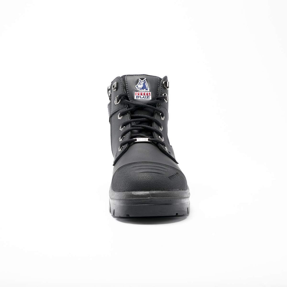 
                  
                    Front of Steel Blue Parkes Zip Work Boot in Black
                  
                