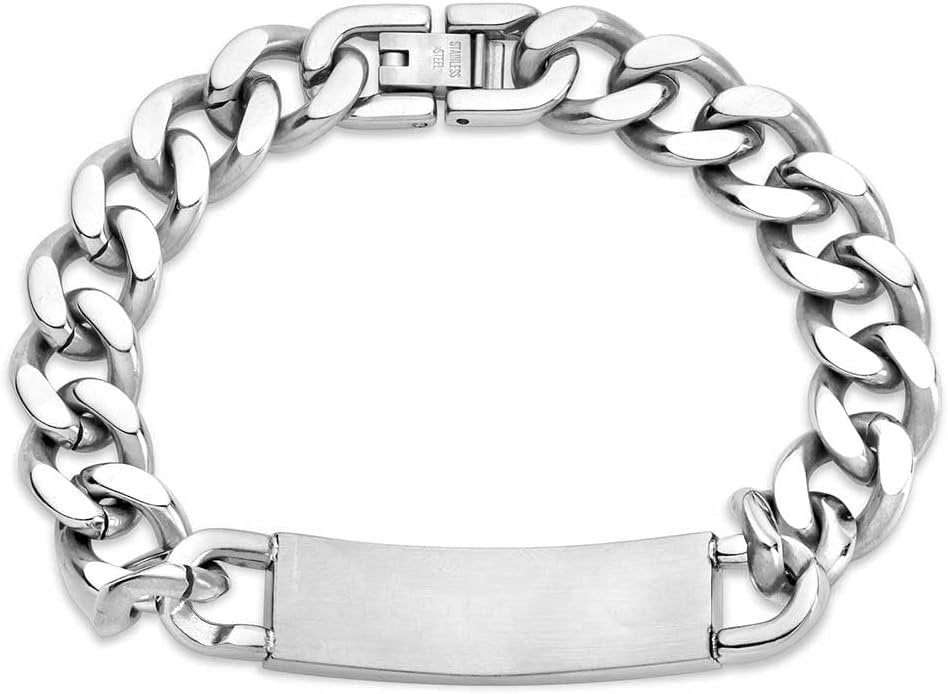 
                  
                    Back of Montana Silversmiths Men's Devoted Faith Cross Cuban Link Bracelet
                  
                
