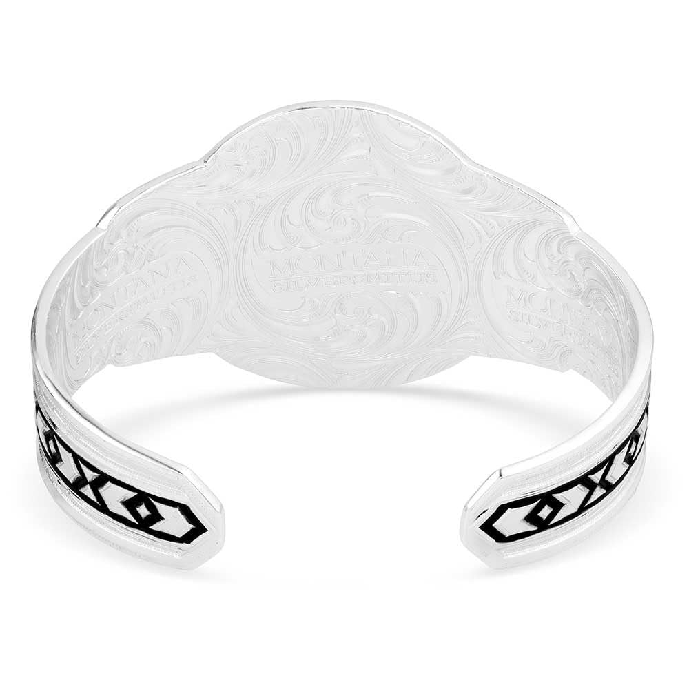 Underside of Montana Silversmiths Buffalo Plains Cuff Bracelet
