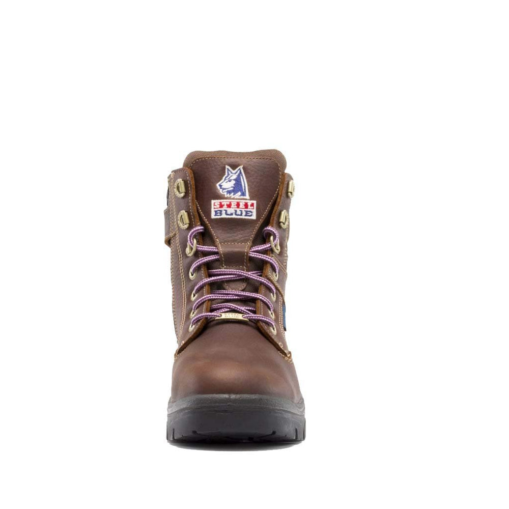
                  
                    Front of Steel Blue Southern Cross Zip Ladies: Met / PR Midsole Work Boot in Oak
                  
                