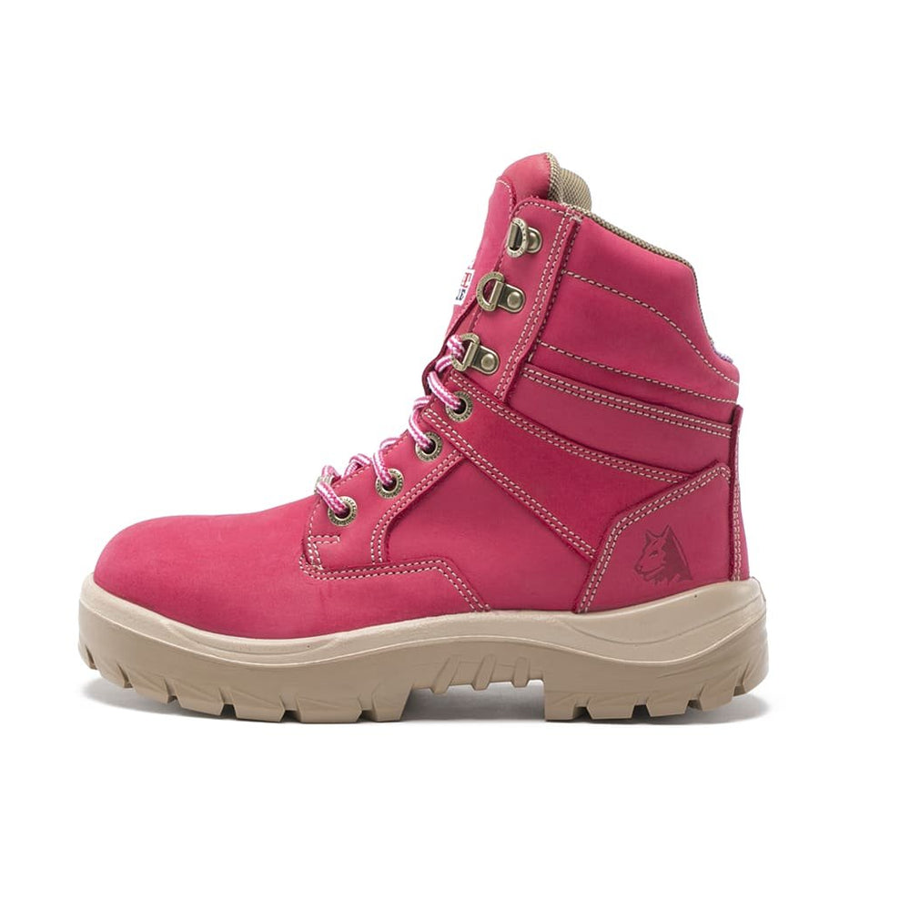 
                  
                    Side of Steel Blue Southern Cross Ladies Safety Boot in Pink
                  
                