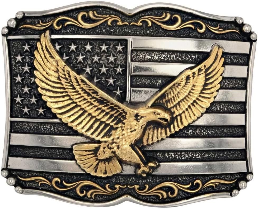 
                  
                    Montana Silversmiths American Flag Attitude Buckle With Soaring Eagle Design
                  
                