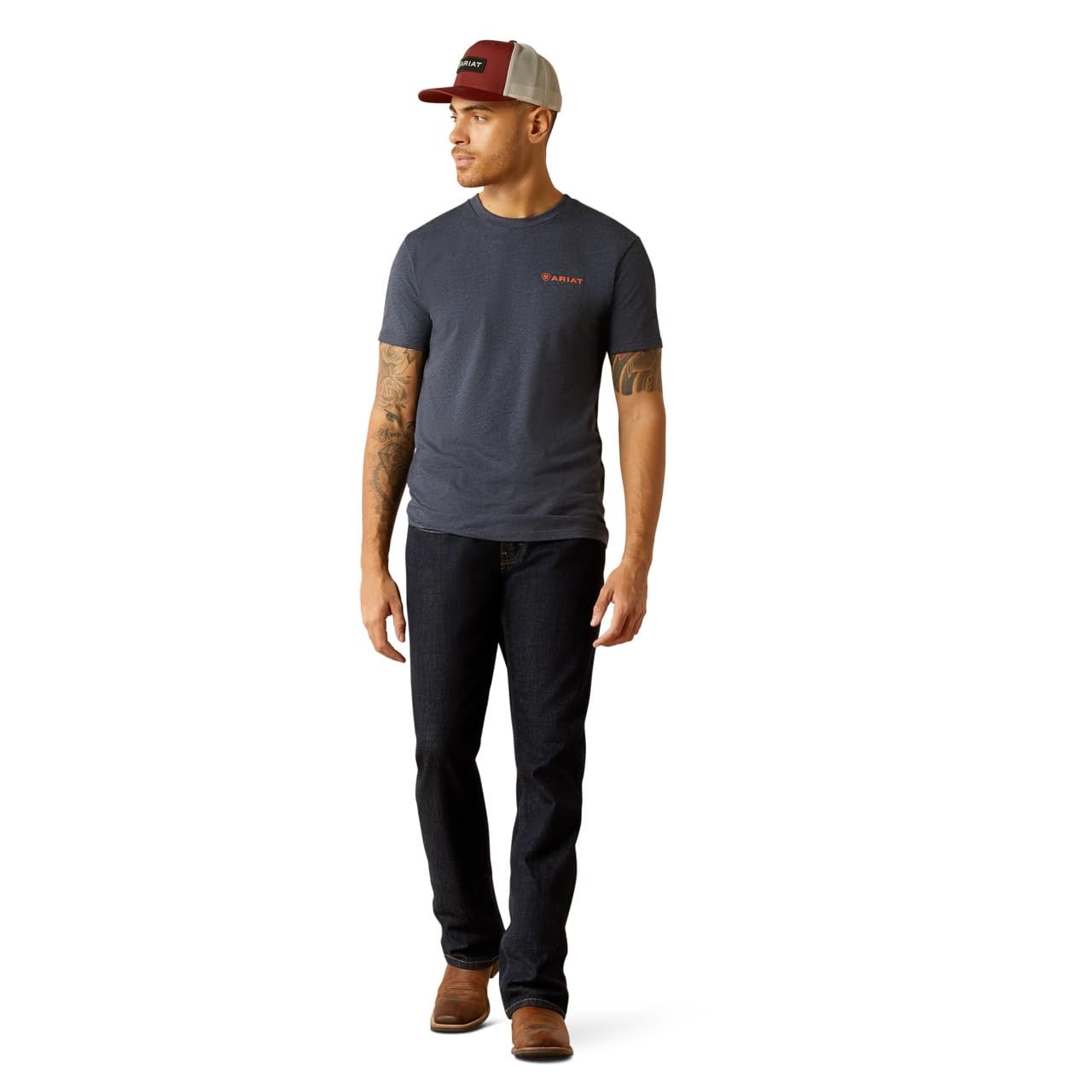 Man Wearing Ariat Men's Eagle Rock T-Shirt
