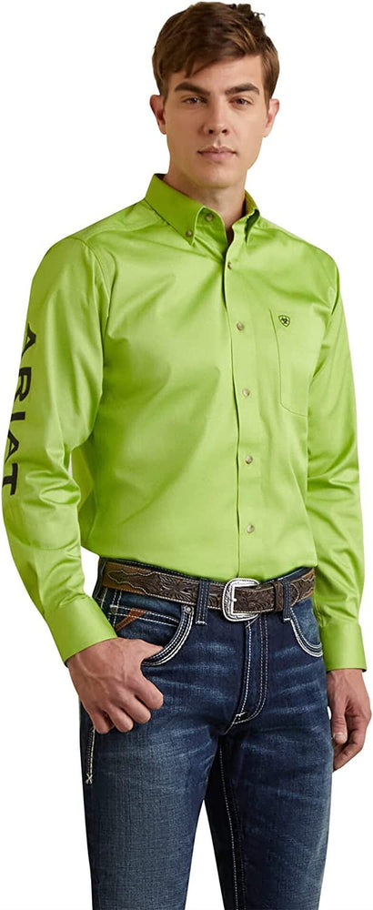 
                  
                    Ariat Men's Team Logo Twill Fitted Shirt in Macaw Green
                  
                