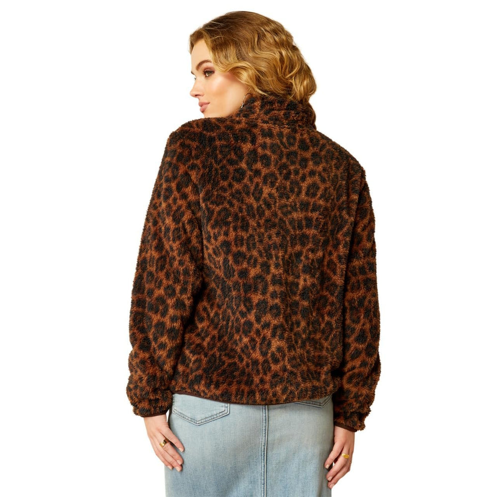 
                  
                    Back of Ariat Women's Berber Snap Front Sweatshirt in Lila Leopard
                  
                