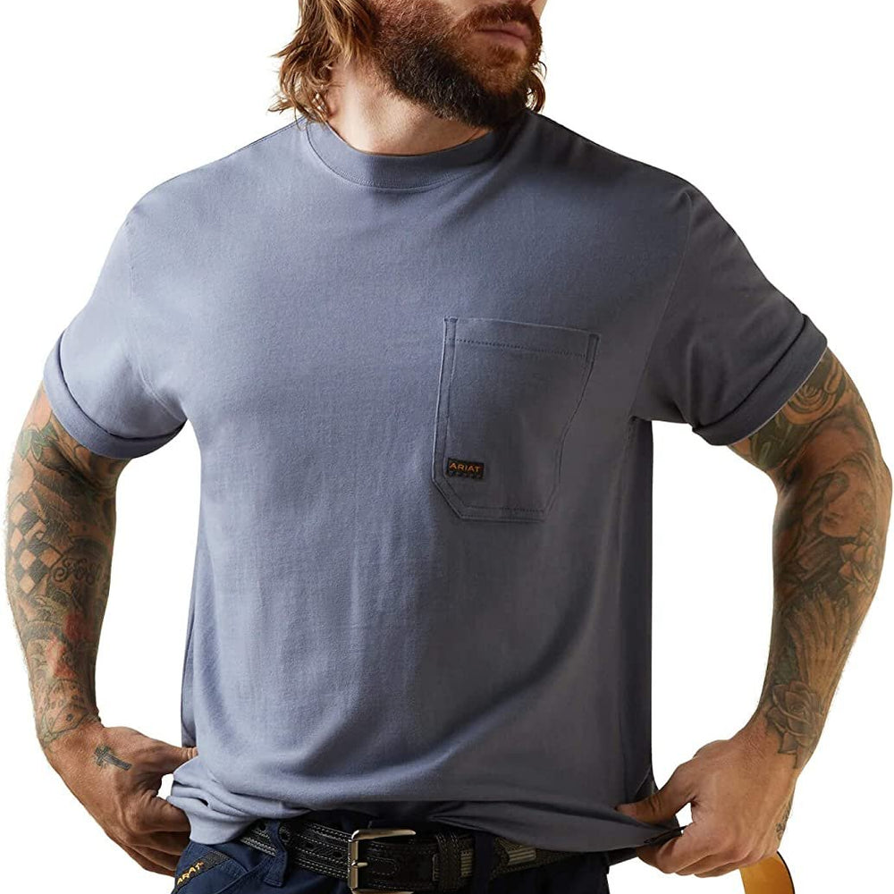 
                  
                    Ariat Men's Rebar Cotton Strong Anvil Force T-Shirt in Stonewash
                  
                