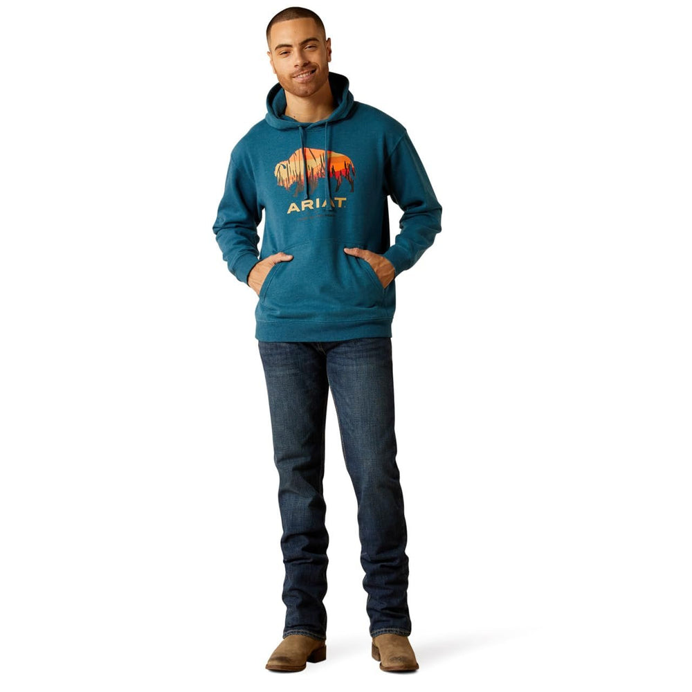 
                  
                    Man Wearing Ariat Men's Bison Plains Hoodie
                  
                