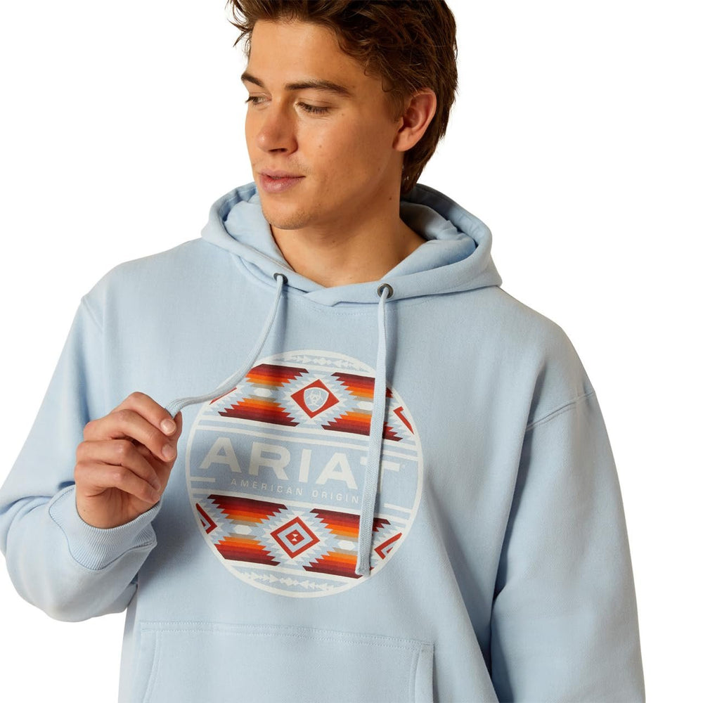 
                  
                    Logo on Ariat Men's Canyon Southwest Circle Hoodie
                  
                