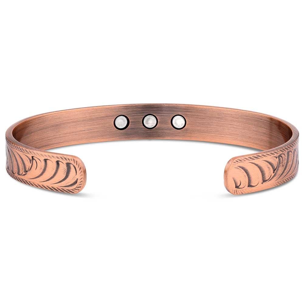 Underside of Montana Silversmiths Men's Fearless Destiny Cuff Bracelet