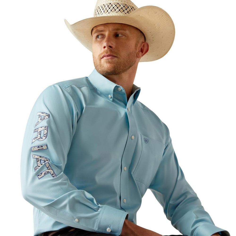 
                  
                    Close-up of Ariat Men's Team Logo Twill Classic Fit Shirt
                  
                