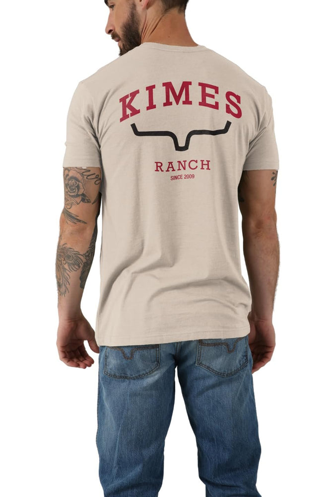 
                  
                    Back of Kimes Ranch Men's Since 2009 T-Shirt, Sand
                  
                