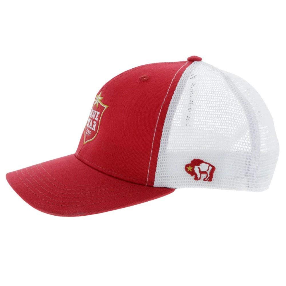 HOOEY Lonestar Red/White Trucker Cap with Lonestar Shield Logo