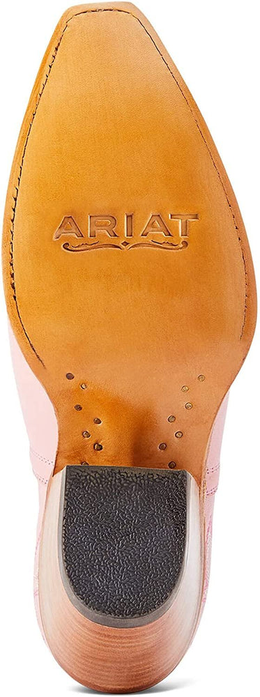 
                  
                    Outsole of Ariat Women's Dixon Western Bootie in Powder Pink
                  
                