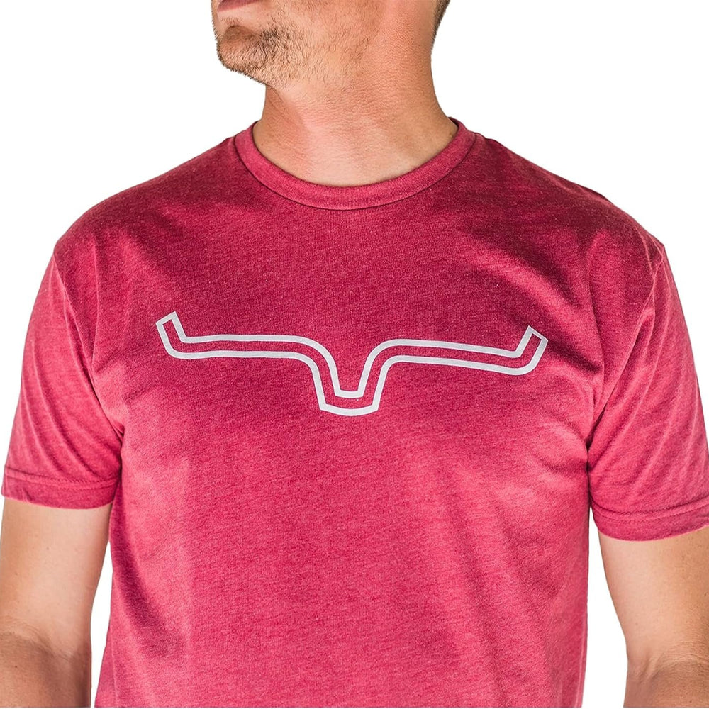
                  
                    Logo on Kimes Ranch Men's Outlier T-Shirt in Cardinal
                  
                