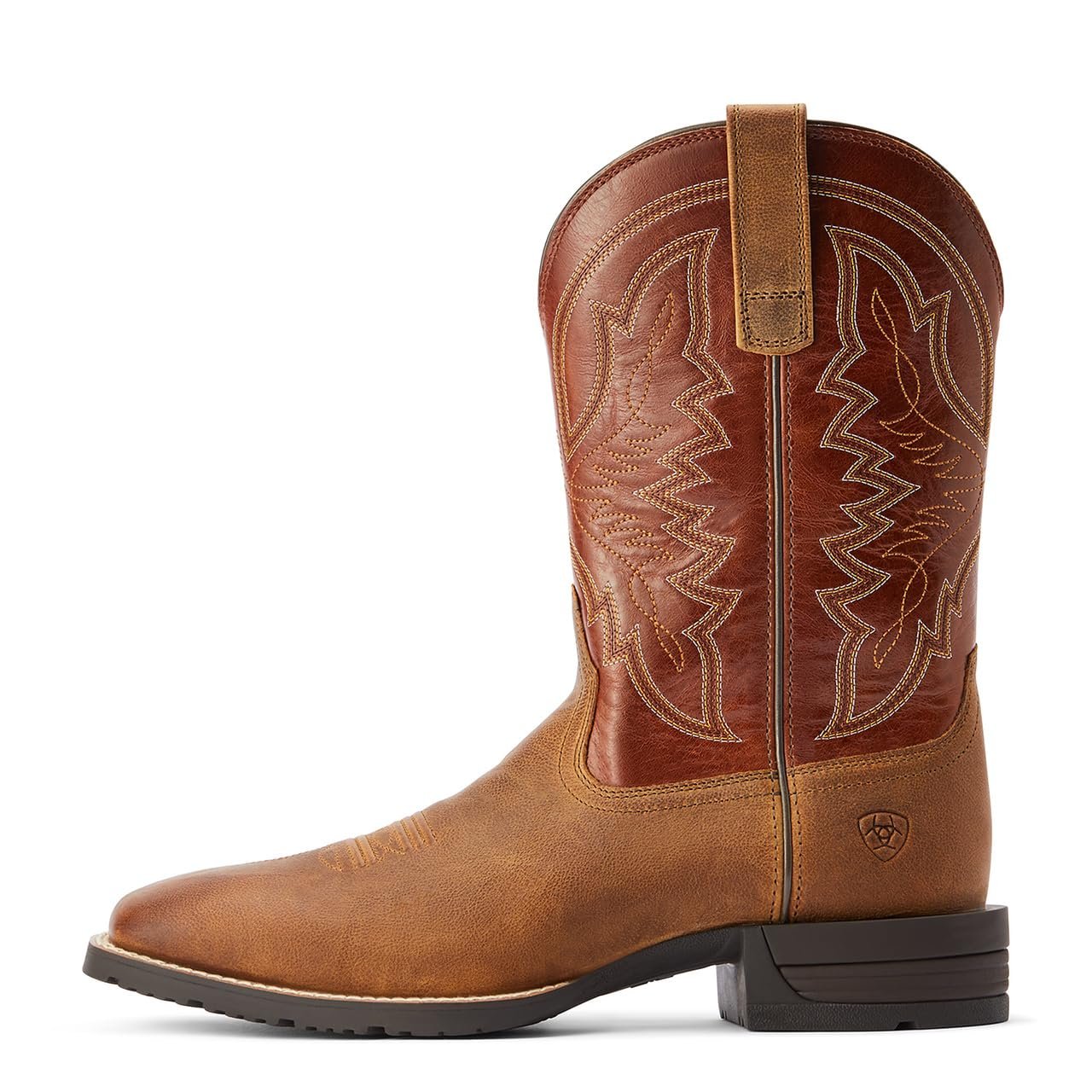 Side of Ariat Men's Hybrid Ranchwork Shock Shield Western Performance Boot
