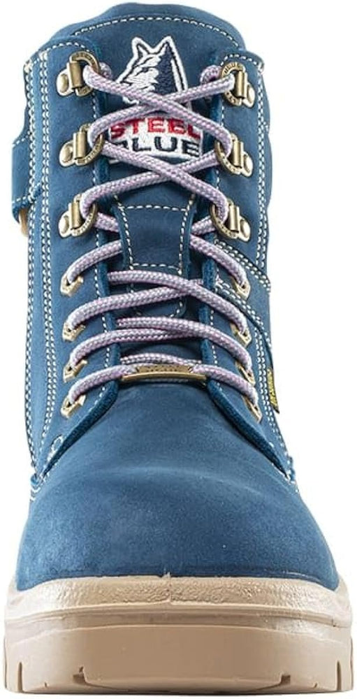
                  
                    Front of Steel Blue Southern Cross Ladies Safety Boot in Blue
                  
                