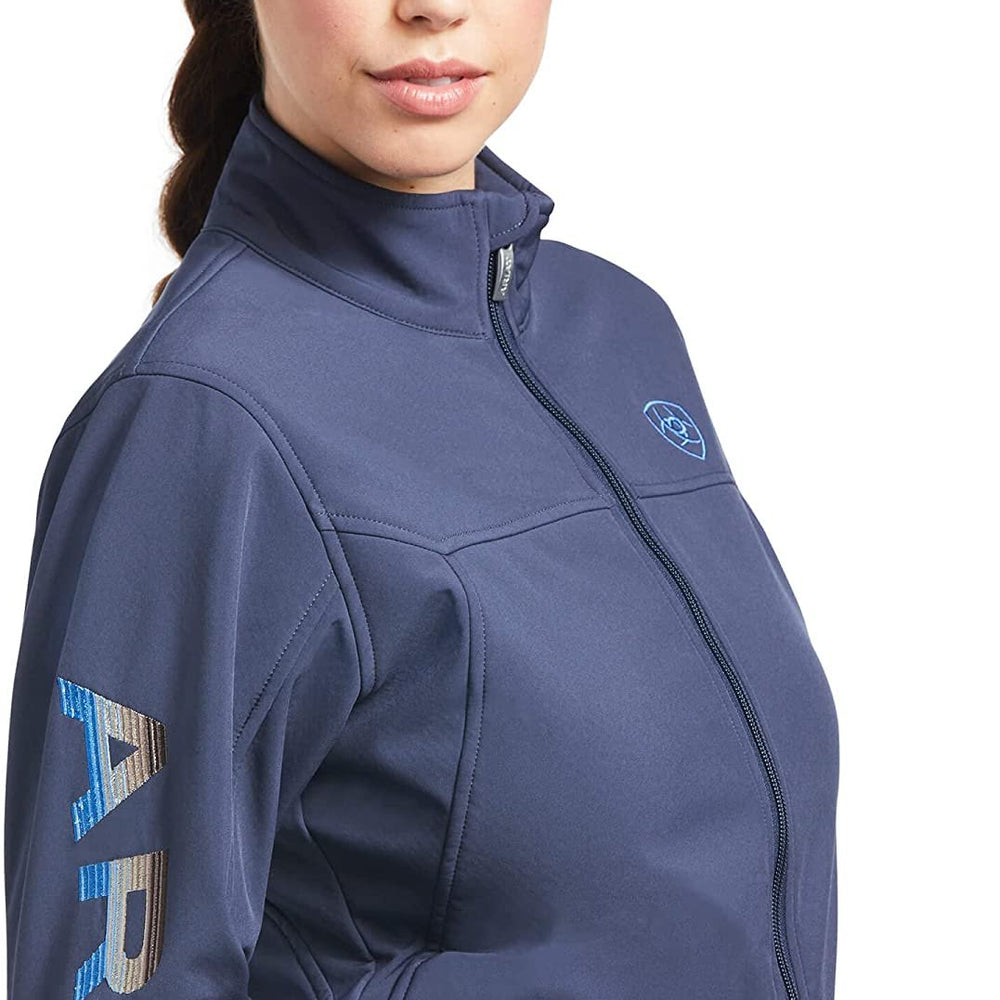 
                  
                    Sleeve of Ariat Women's New Team Softshell Jacket in Blue Nights/Desert Dusk Serape
                  
                