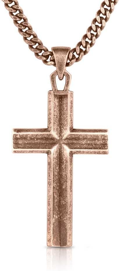 
                  
                    Back of Montana Silversmiths Men's Eternal Life Cross Necklace
                  
                