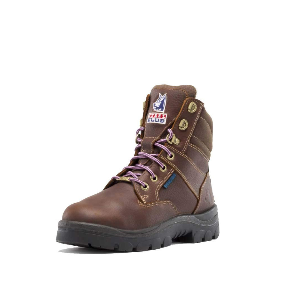 Steel Blue Southern Cross Zip Ladies: Met / PR Midsole Work Boot in Oak
