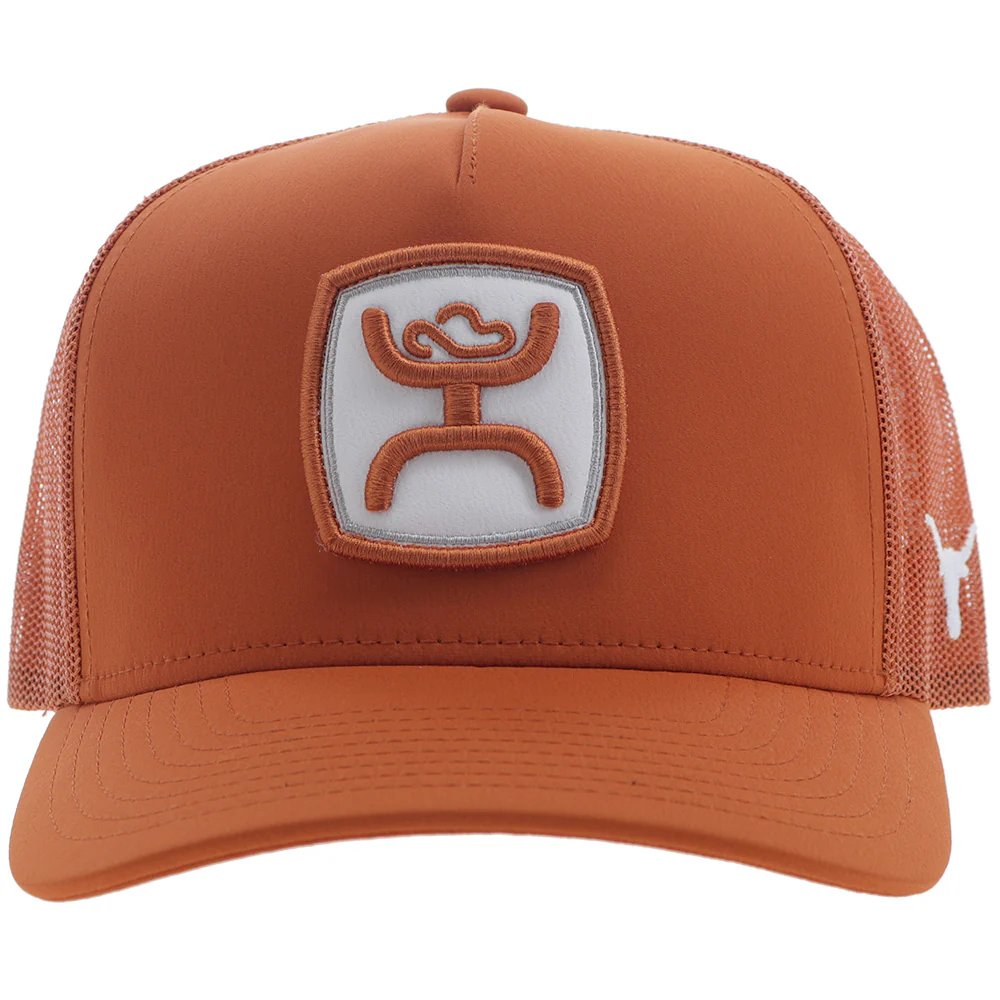 Front of Hooey University of Texas Snapback Hat, Orange/White
