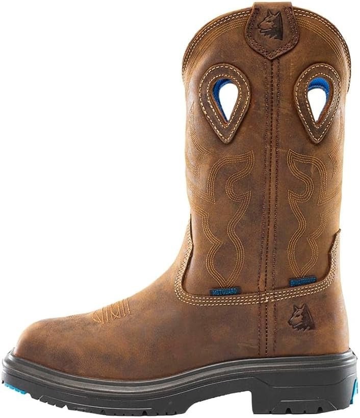 
                  
                    Side of Steel Blue - Blue Heeler Met Boot in Brown
                  
                