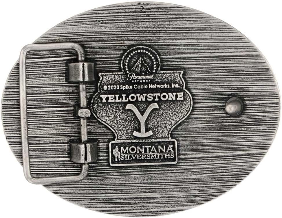 Back of Montana Silversmiths Officially Licensed Yellowstone Attitude Belt Buckle