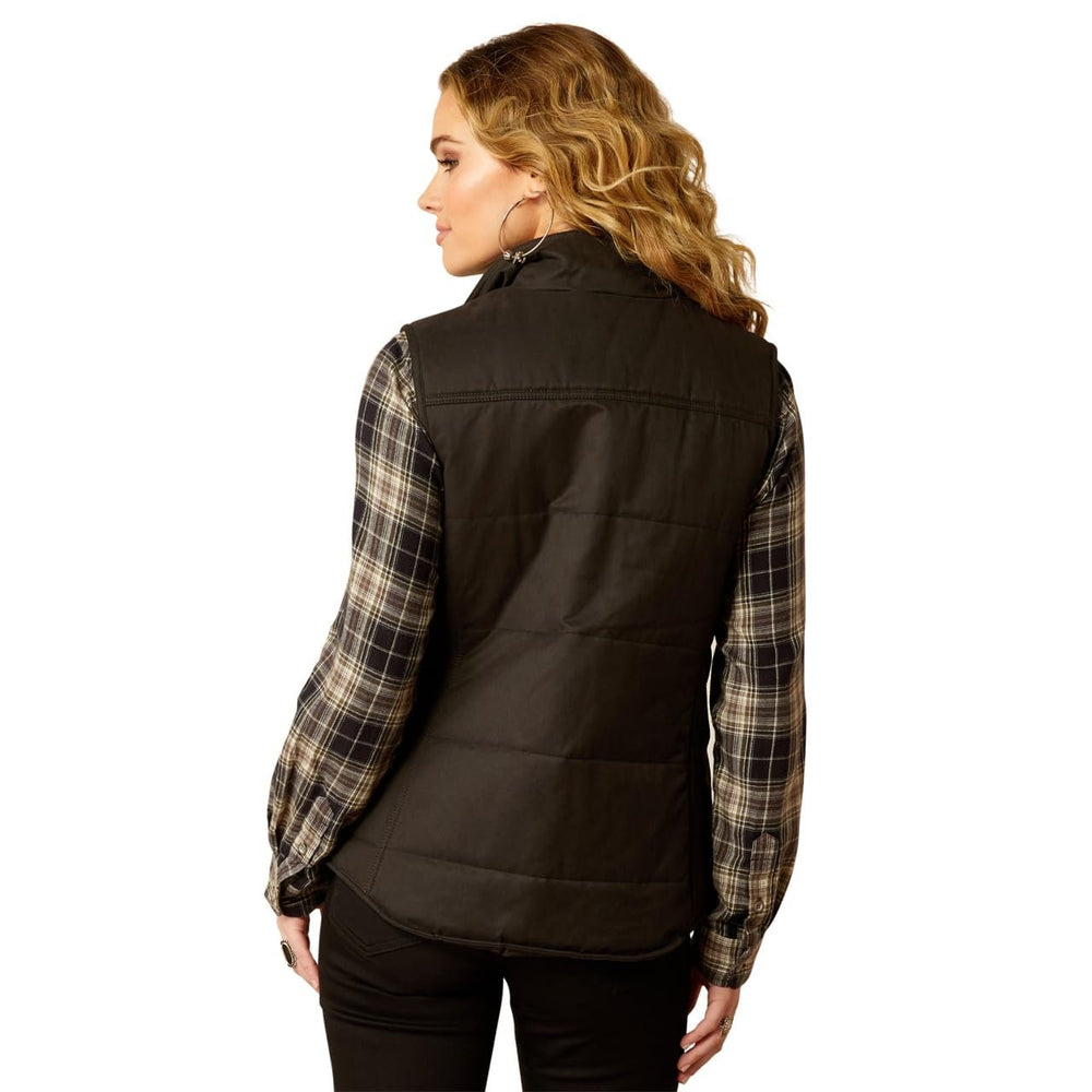 
                  
                    Back of Ariat Women's Grizzly Quilted Vest in Black
                  
                