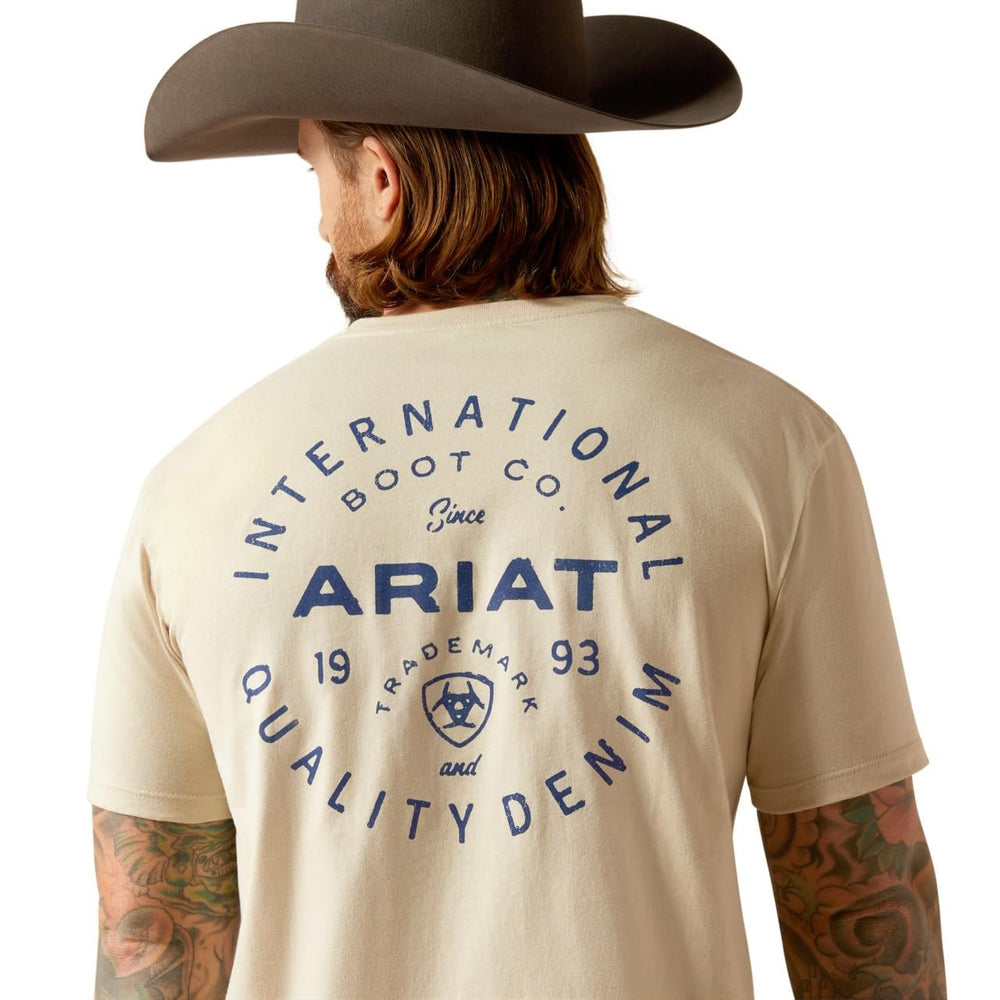 
                  
                    Back of Ariat Men's Stamped Seal T-Shirt in Natural
                  
                