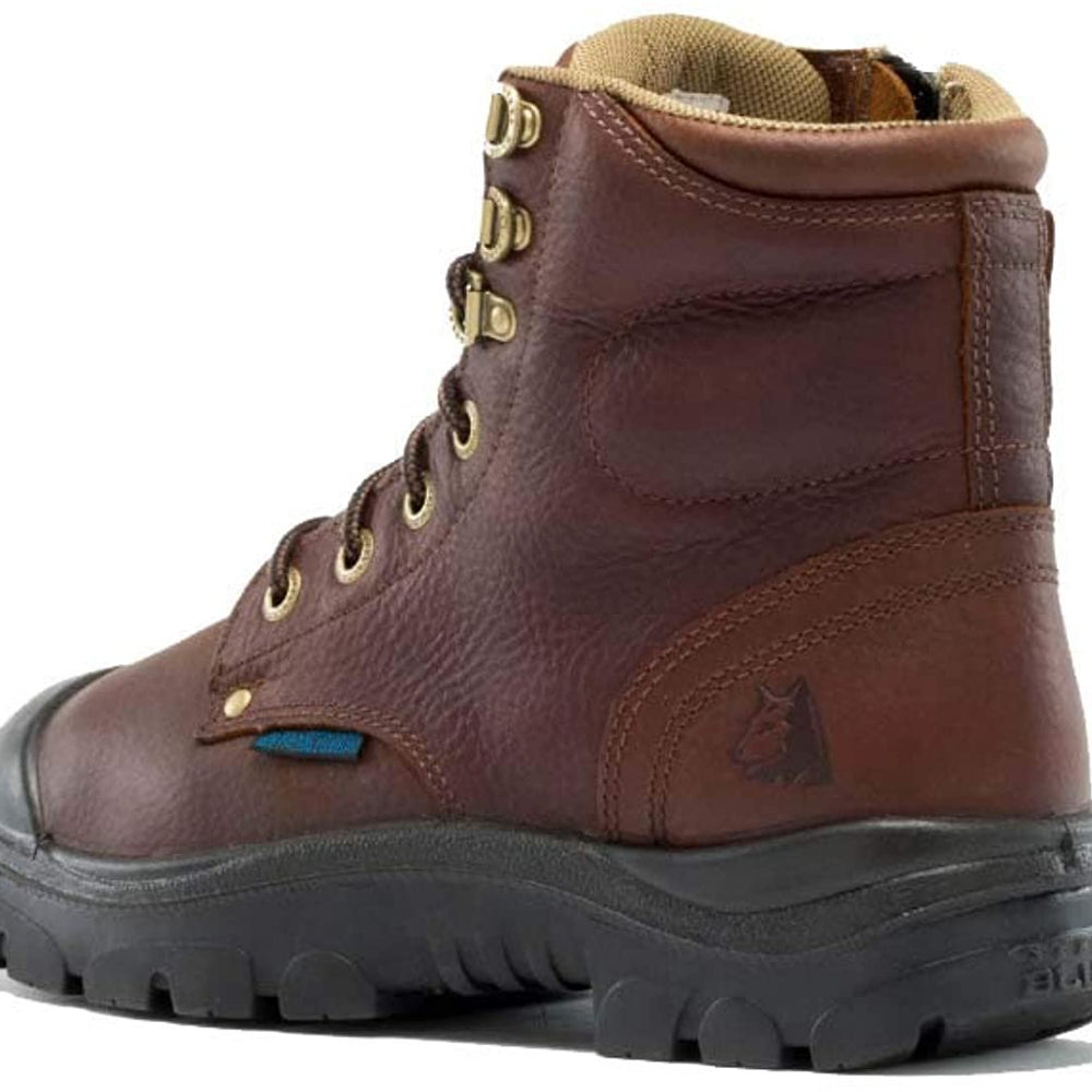 
                  
                    Side of Steel Blue Argyle Zip: Met / PR Midsole / Bump Cap Work Boot in Oak
                  
                