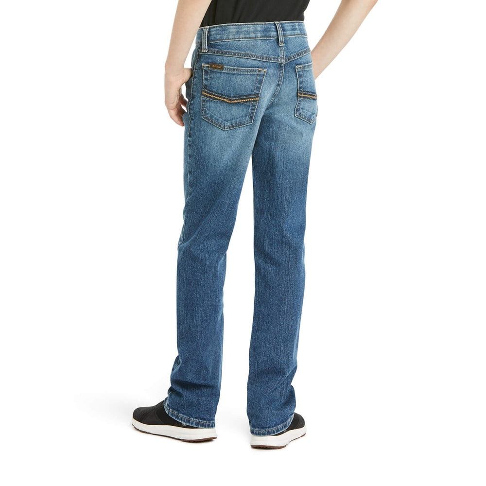 
                  
                    Back of Kid Wearing Ariat Boys' B5 Slim Stretch Legacy Straight Jeans
                  
                