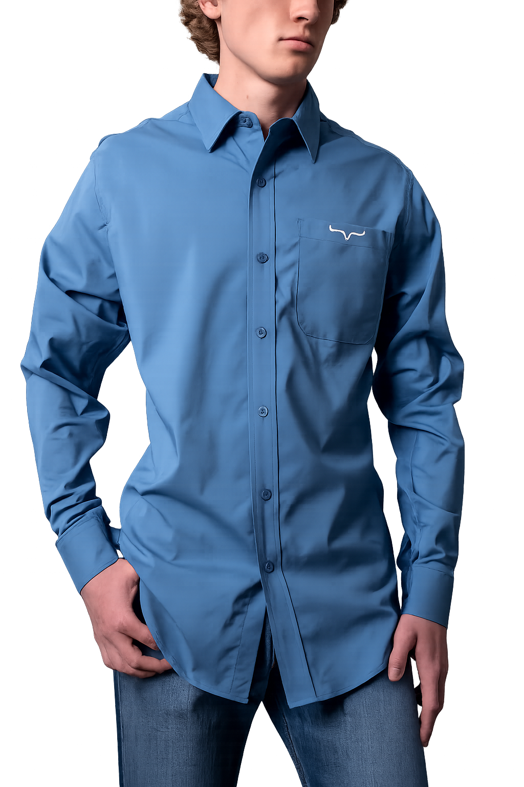 Kimes Ranch men's long sleeve western rodeo shirt with a polished, comfortable fit.
