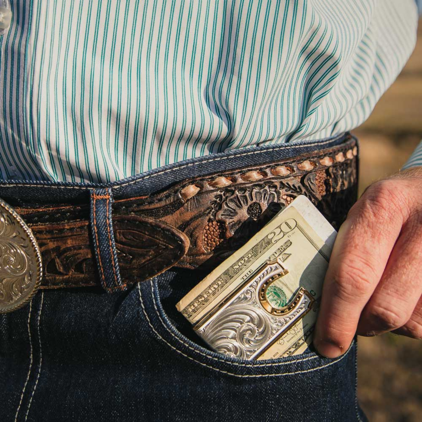 Man with money clip