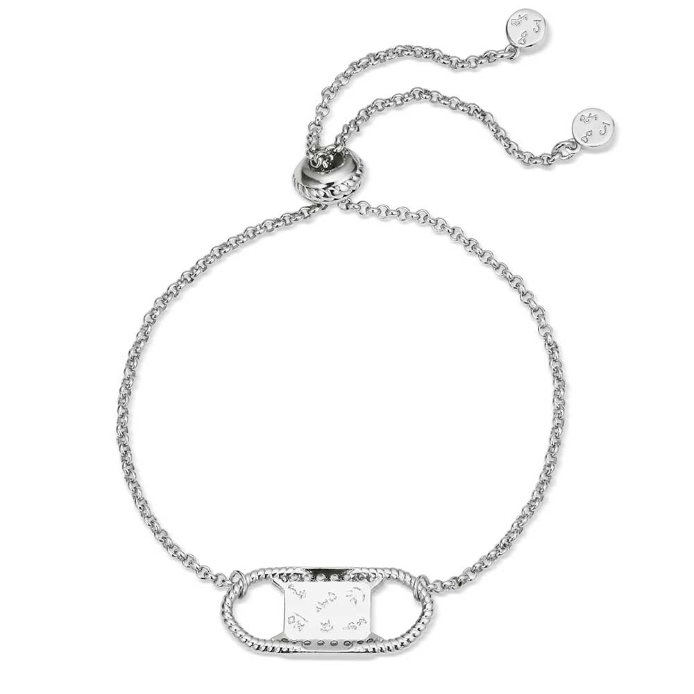 Adjustable Montana Silversmiths Western bracelet with turquoise and sparkling crystal details