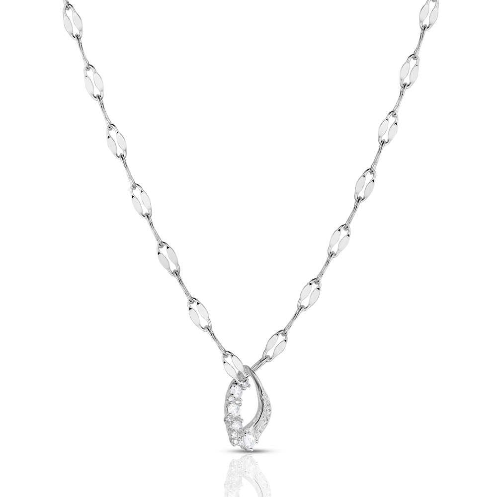 Montana Silversmiths Endless Promise Crystal Necklace featuring an infinity-inspired pendant with sparkling crystals and elegant silver-tone Western styling.