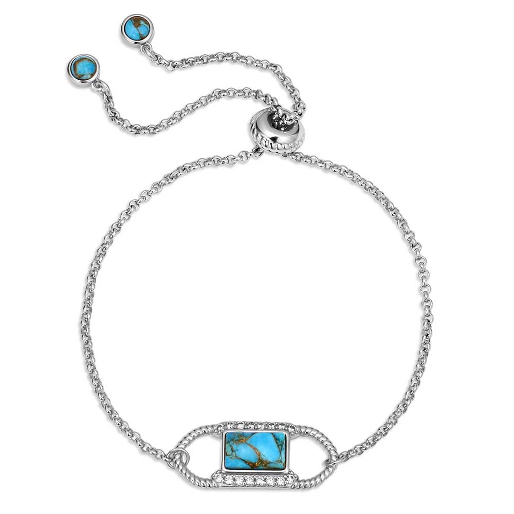Montana Silversmiths Turquoise Glam adjustable bracelet featuring crafted turquoise and crystal accents