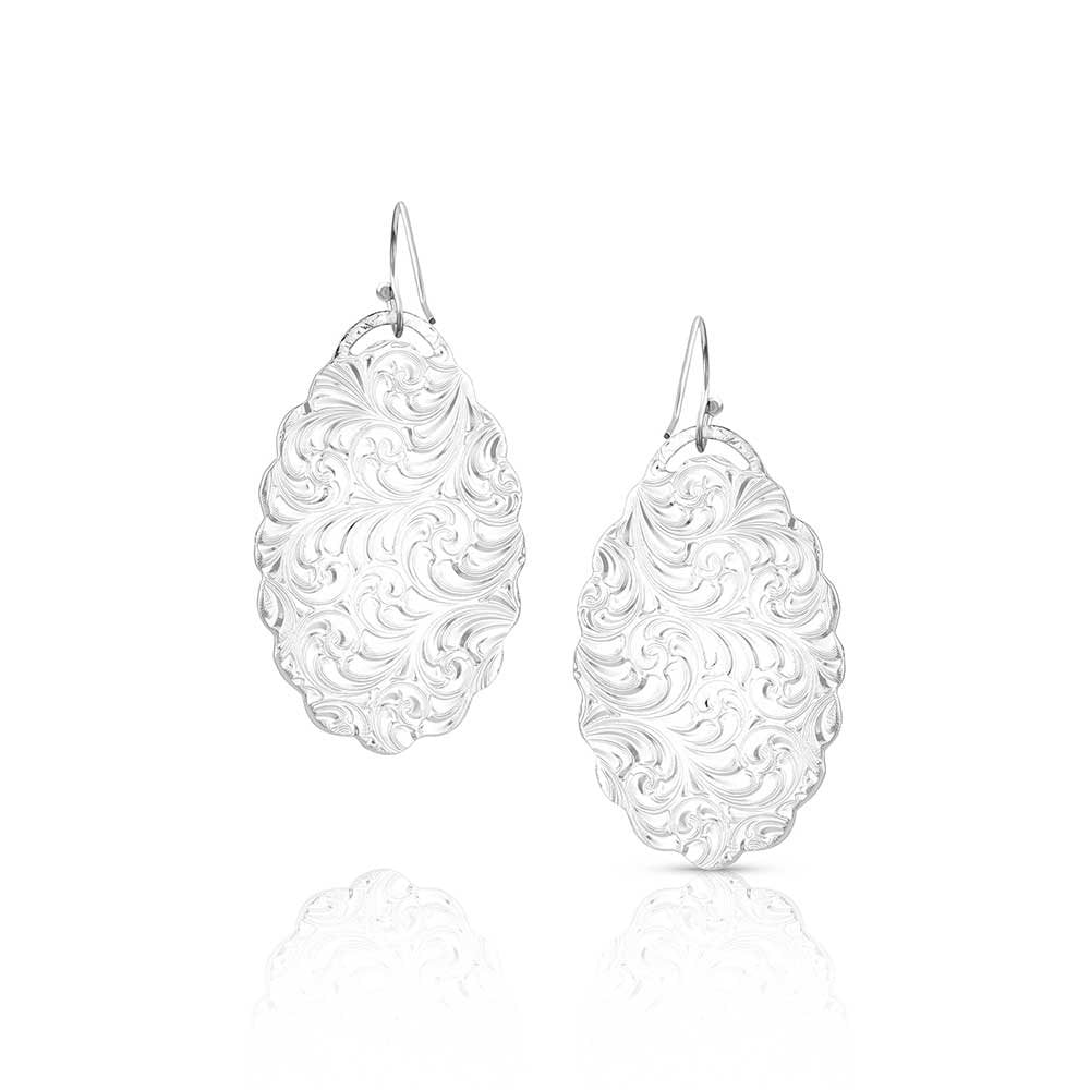 Red jasper Western dangle earrings by Montana Silversmiths with polished silver-tone accents and timeless Southwestern-inspired design.