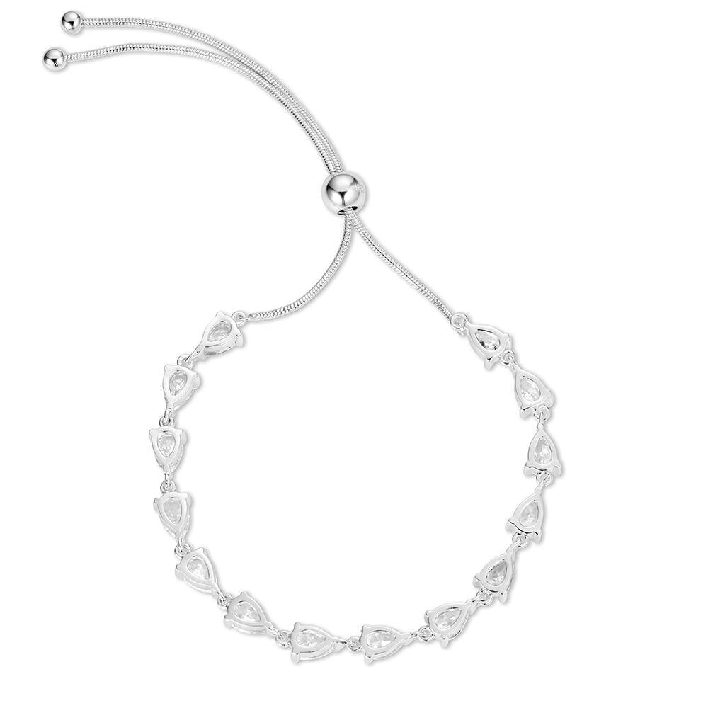 Silver crystal adjustable bolo bracelet by Montana Silversmiths with elegant Western styling and shimmering crystal accents.