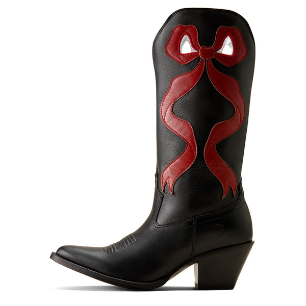 Red and black women's Western boots for UGA football game day style