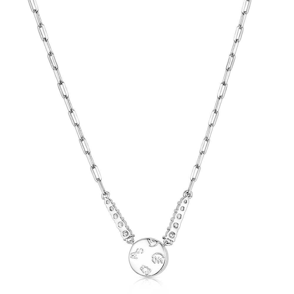 Western paperclip chain necklace by Montana Silversmiths featuring a crafted turquoise pendant with elegant Southwestern-inspired design.
