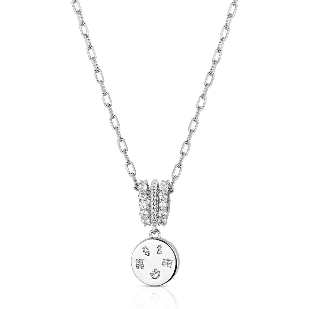 Western paperclip chain necklace by Montana Silversmiths featuring a crafted turquoise pendant with timeless Southwestern-inspired design.