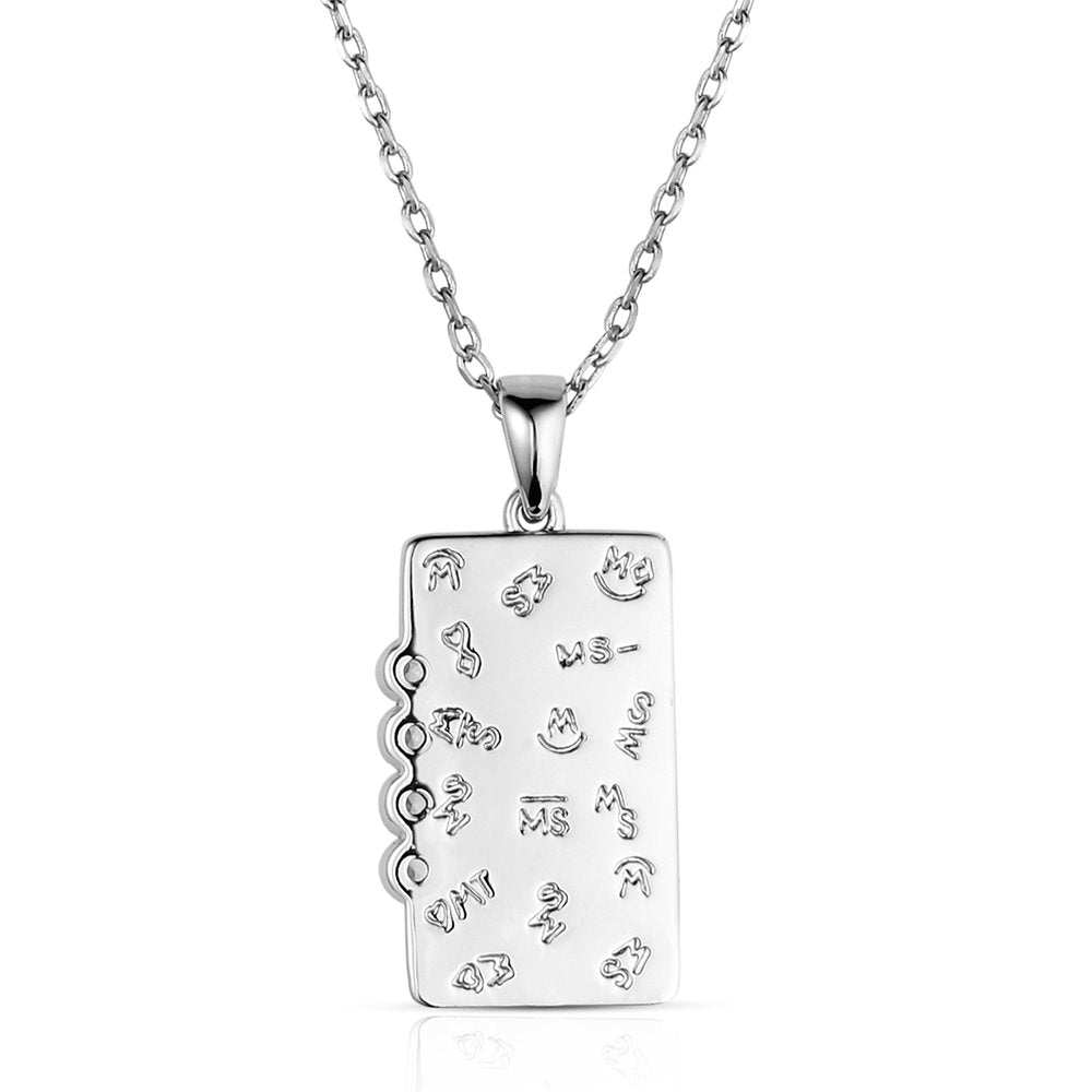 Western turquoise crystal pendant necklace by Montana Silversmiths featuring crafted turquoise, brilliant crystal accents, and an elegant Southwestern-inspired silver-tone design.