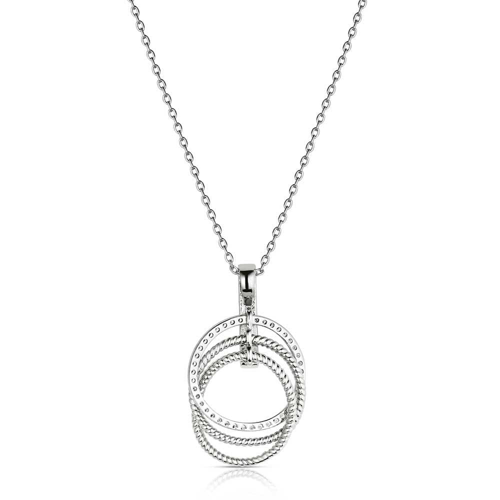 Western turquoise and crystal pendant necklace by Montana Silversmiths with sparkling accents and classic cowgirl-inspired design.