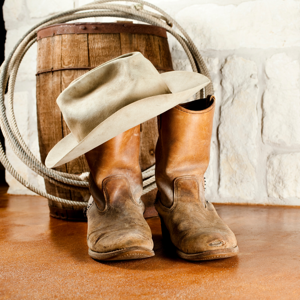Western boots and hat