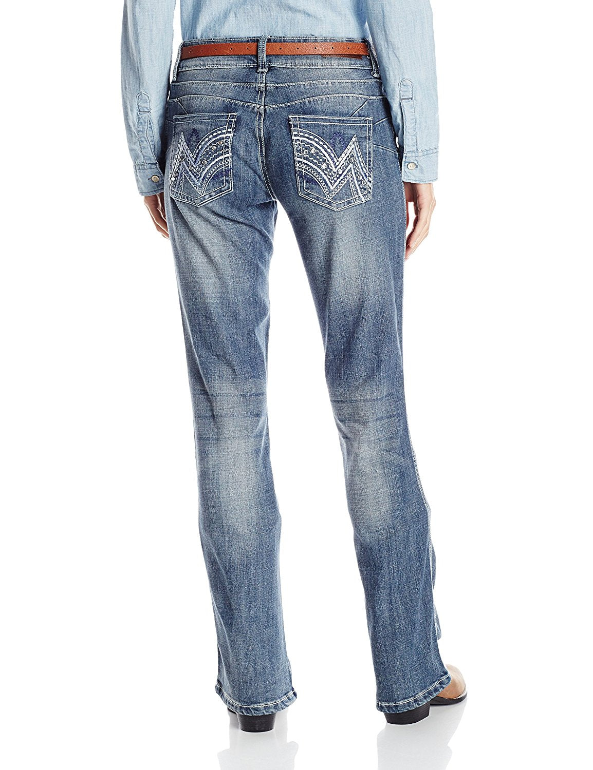 Back of Women's Wrangler Retro Mae Mid Rise Bootcut Jeans