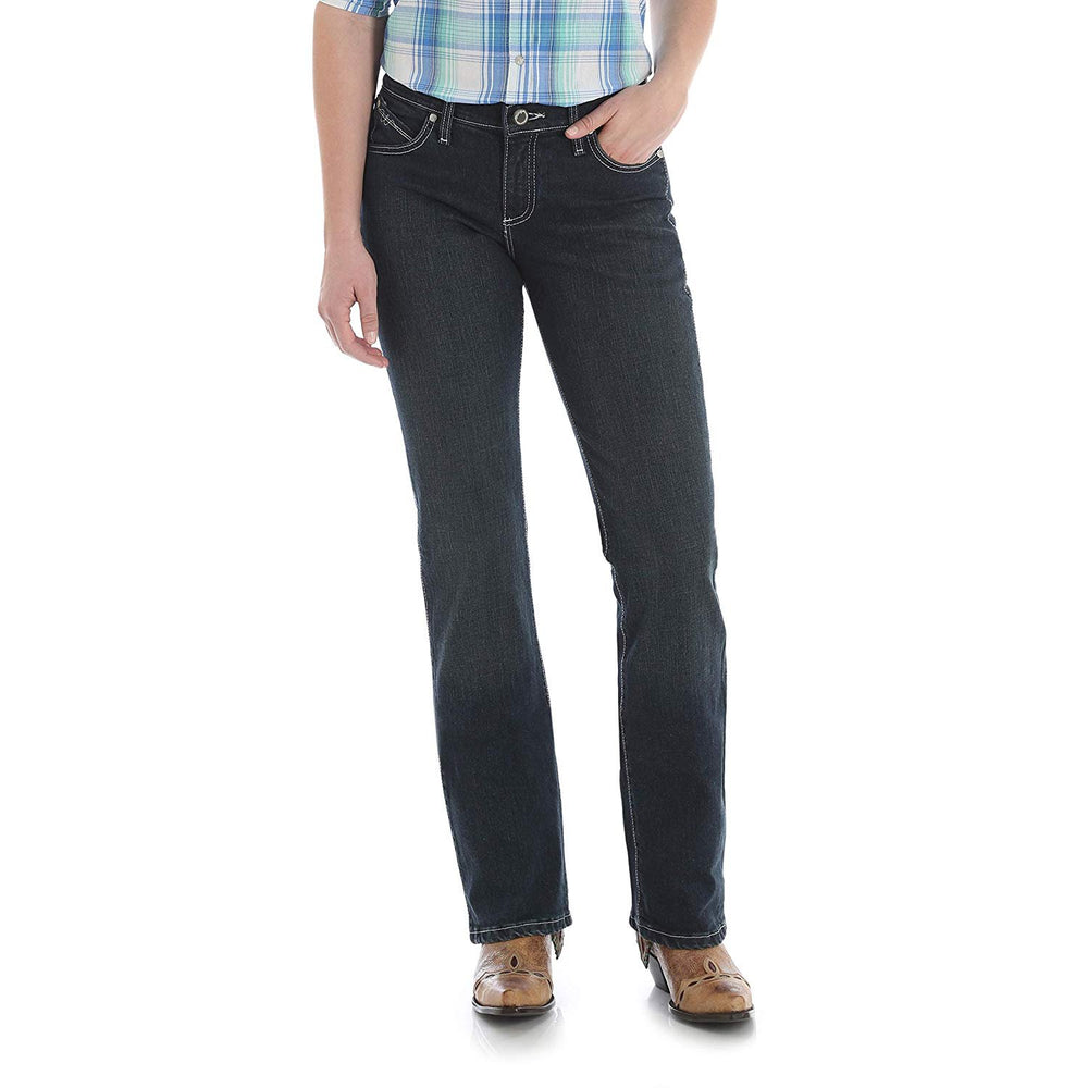 
                  
                    Alternative Front View of Women's Wrangler Ultimate Riding Q-Baby Mid Rise Bootcut Jeans
                  
                