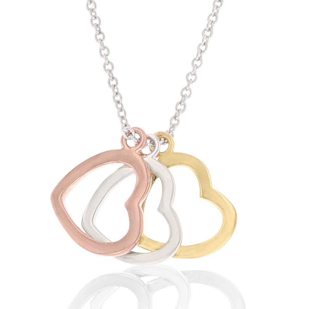 
                  
                    Back of Montana Silversmiths Women's Trio Heart Shadow Charm Necklace
                  
                