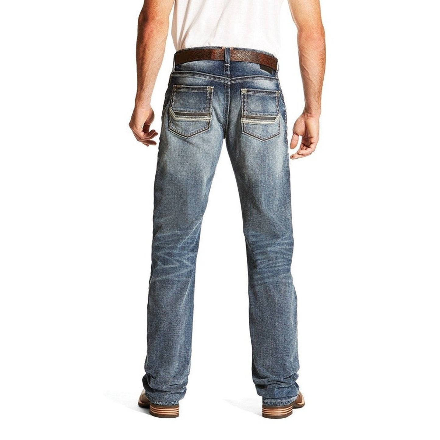 Back of Ariat Men's M4 Durango Boot Cut Jeans