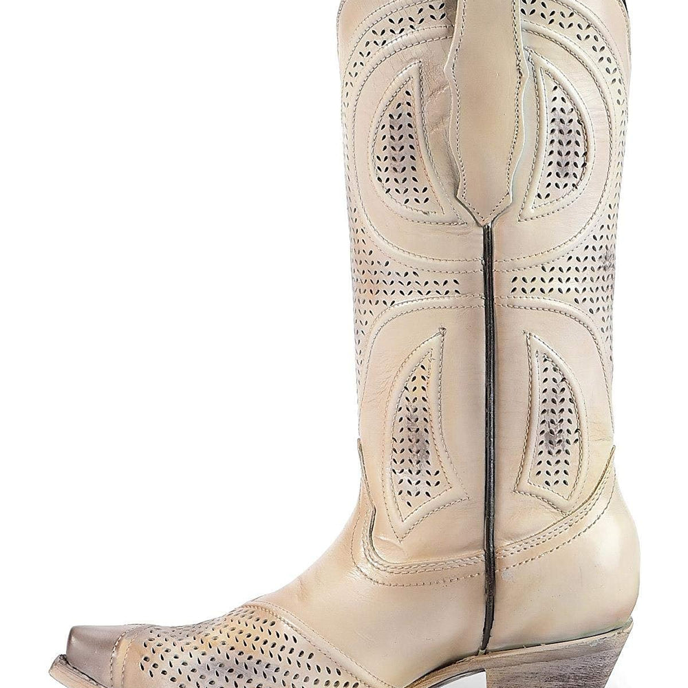 
                  
                    Alternate Side Profile of Corral Boots Women's Laser Cut Snip Toe Wedding Boot
                  
                